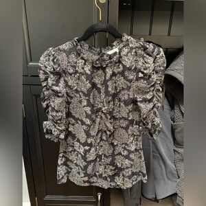 Veronica Beard 100% Silk Blouse size 0